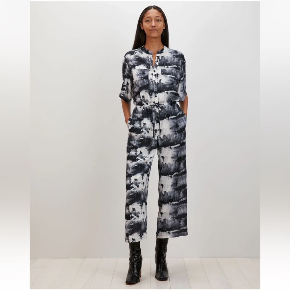 The KIT NYC Issa Jumpsuit Black Ink White Size 0